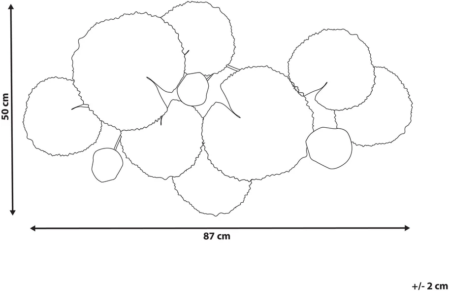 Beliani Sienų dekoracija FRANCIUM metalinė 50 cm spalvota