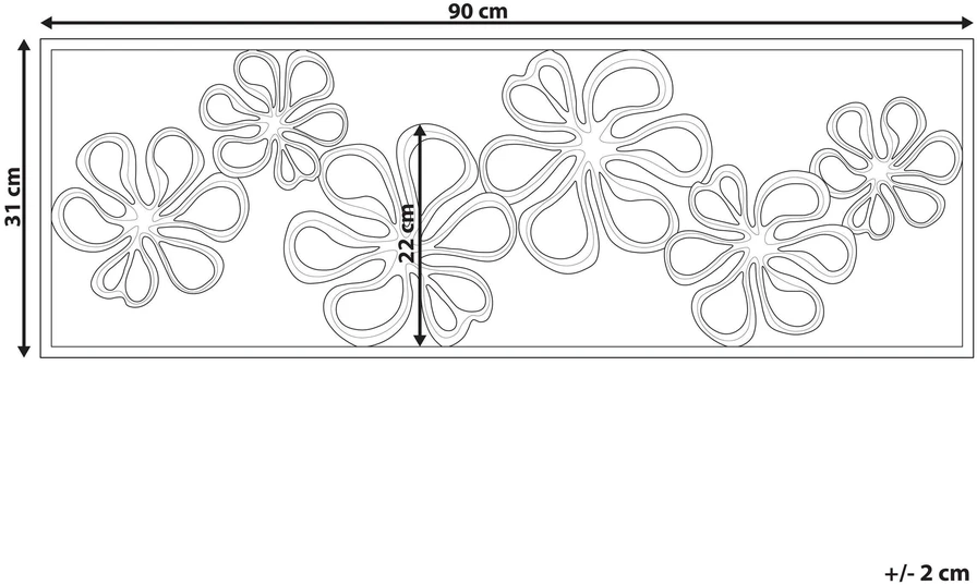 Beliani Sienų dekoracija Kwiat CERIUM metalinė 31 cm auksinė