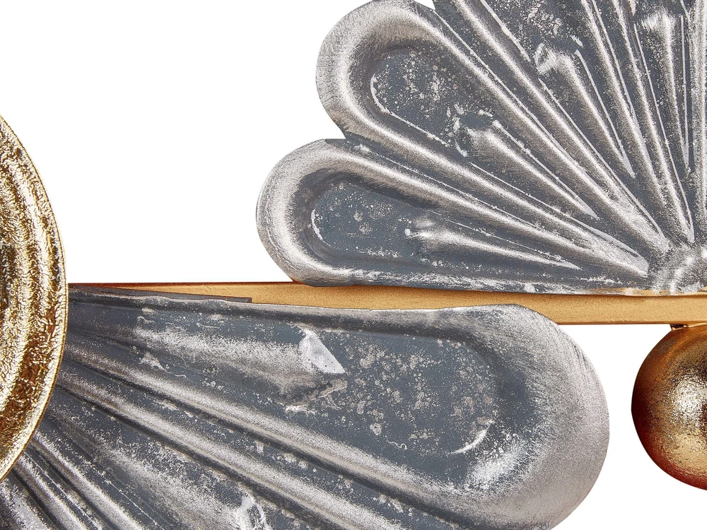 Beliani Sienų dekoracija Kwiat PROMETHIUM Metal 51 cm Auksinė