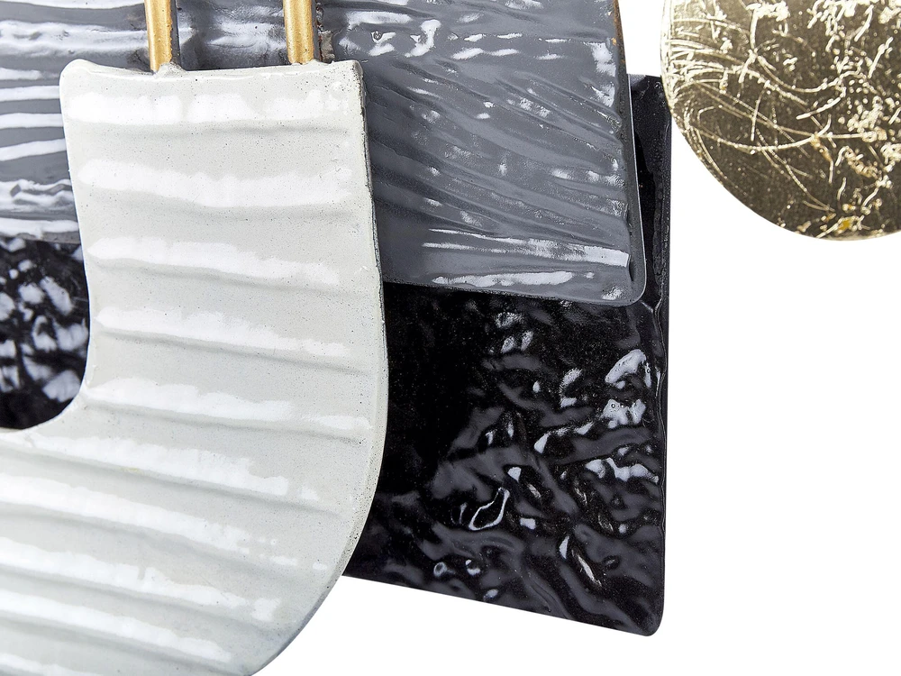 Beliani Sienų dekoracija LUTETIUM Metal 55 cm Juoda