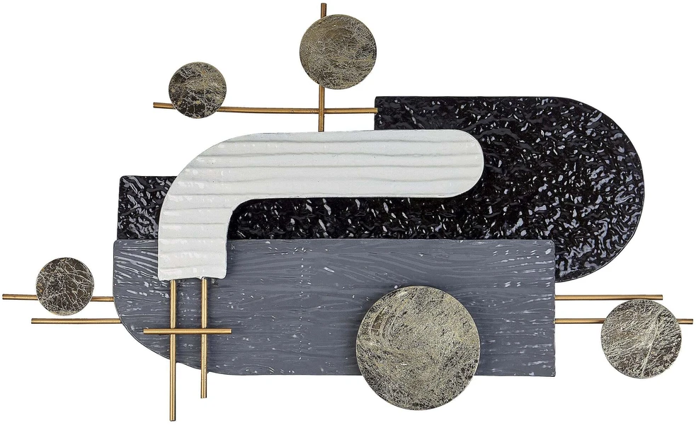 Beliani Sienų dekoracija LUTETIUM Metal 55 cm Juoda