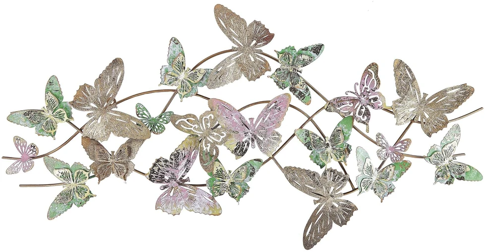 Beliani Sienų dekoracija Motyl GALLIUM Metalinė 53 cm spalvota