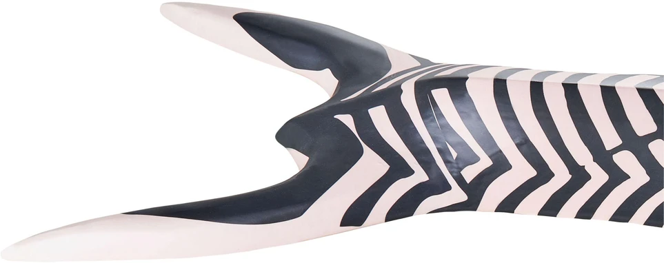 Beliani Sienų dekoracija Zebra GBOKO, mango mediena, 80 cm, juoda/balta