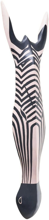 Beliani Sienų dekoracija Zebra GBOKO, mango mediena, 80 cm, juoda/balta
