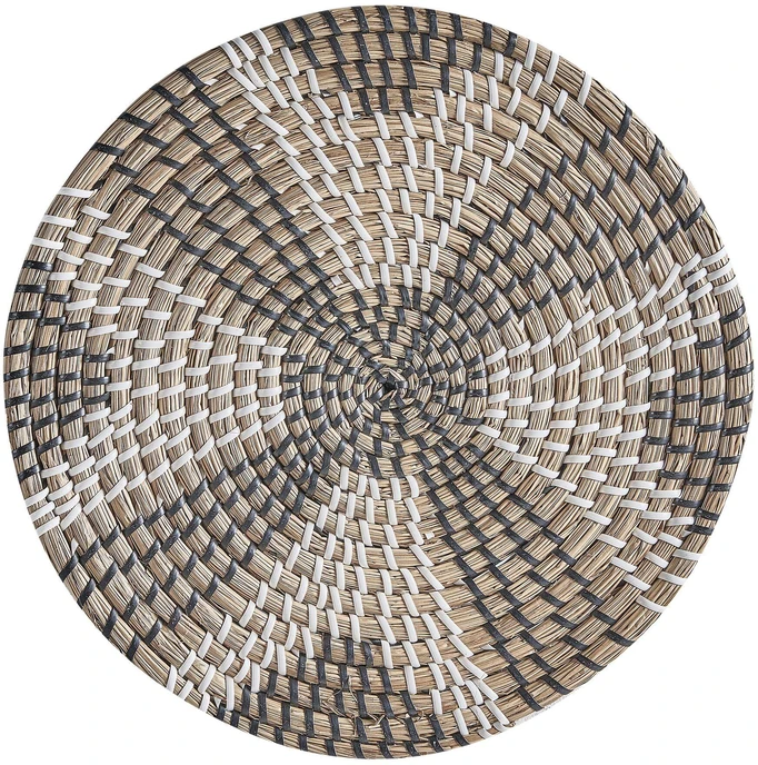 Beliani Sienų dekoracijų rinkinys LAOCAI iš jūržolių 45/40/30/20 cm juodas