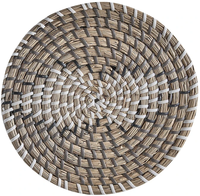 Beliani Sienų dekoracijų rinkinys LAOCAI iš jūržolių 45/40/30/20 cm juodas