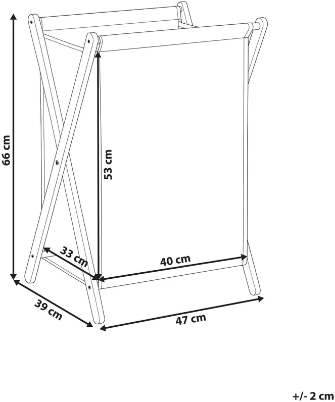 Beliani Skalbinių krepšys CAHUIL, bambukinis, šviesiai rudas, 69 l