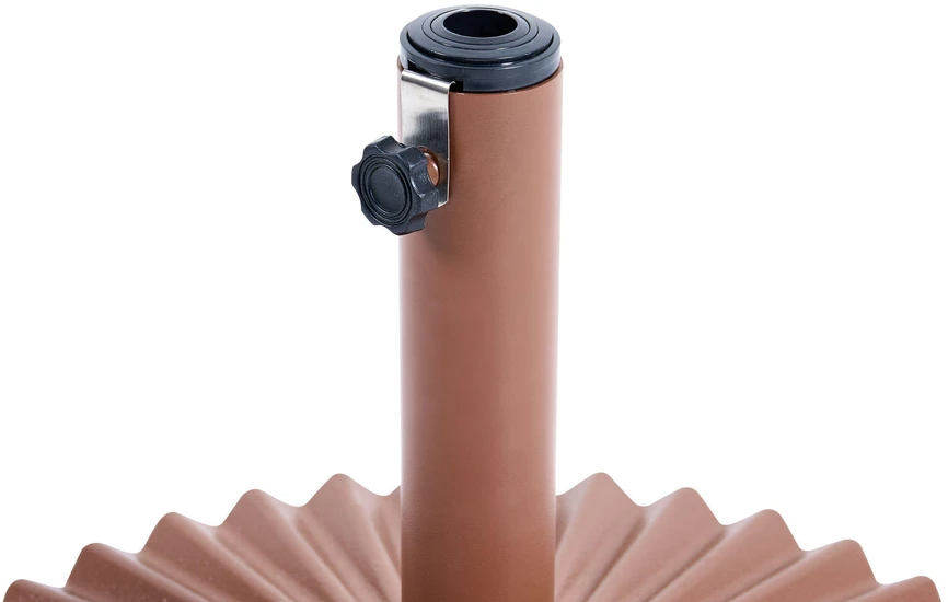 Beliani Skėčio stovas CAREZZA rudas, apvalus, 21 kg