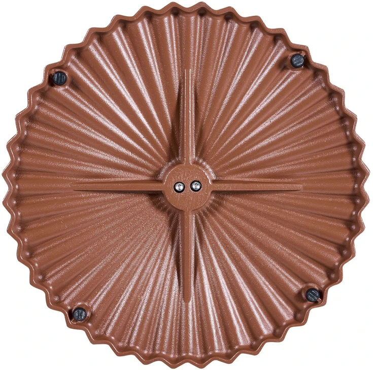 Beliani Skėčio stovas CAREZZA rudas, apvalus, 21 kg