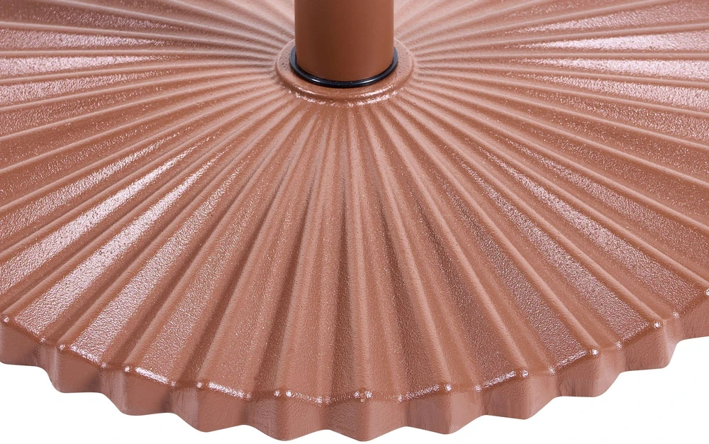 Beliani Skėčio stovas CAREZZA rudas, apvalus, 21 kg