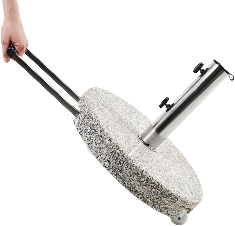 Beliani Skėčio stovas CERZETO Pilkas Apvalus 30 kg