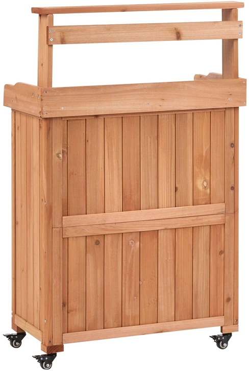 Beliani Sodininkystės stalas ALTOLIA 70 cm x 119 cm, eglės mediena, rudas