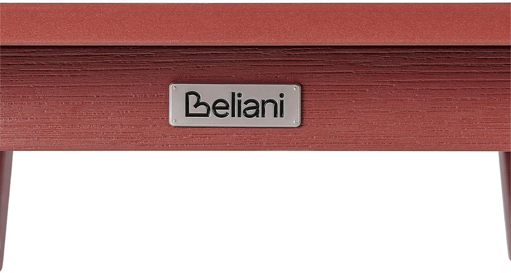 Beliani Sodo baro stalas ADIRONDACK 60 cm 59 cm sintetinis audinys raudonas