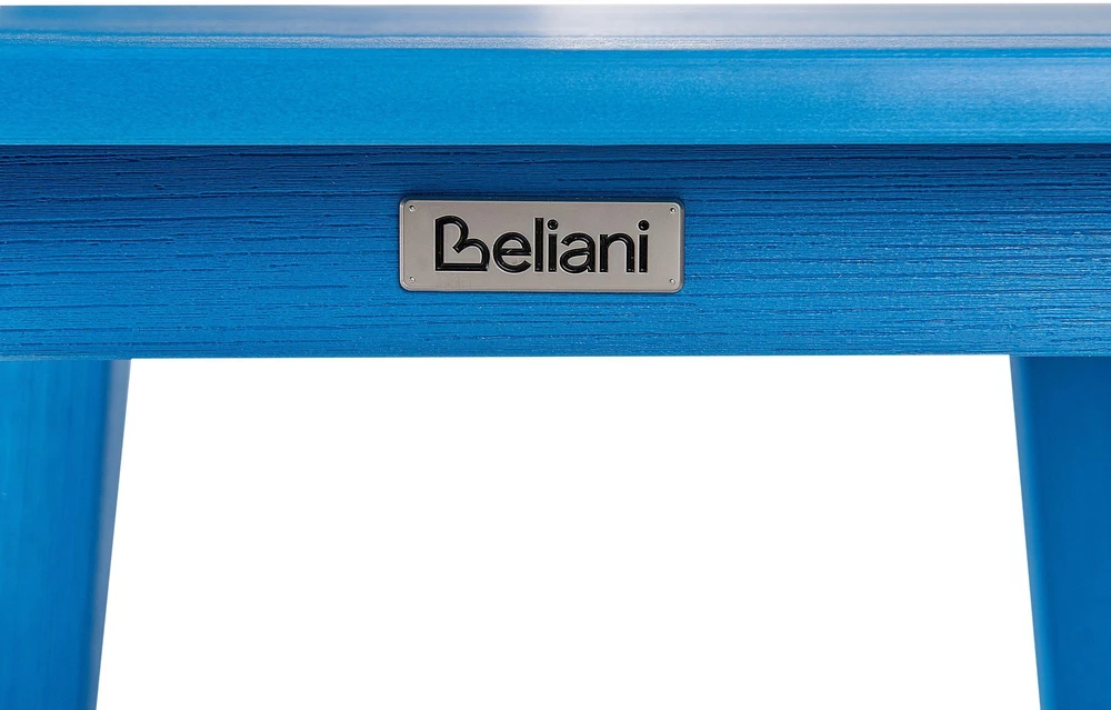 Beliani Sodo baro stalas ADIRONDACK 60 cm 59 cm sintetinė medžiaga mėlynas