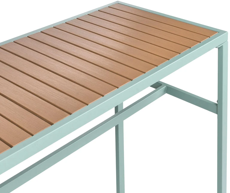 Beliani Sodo baro stalas AVETRANA 150 cm 50 cm šviesiai žalias