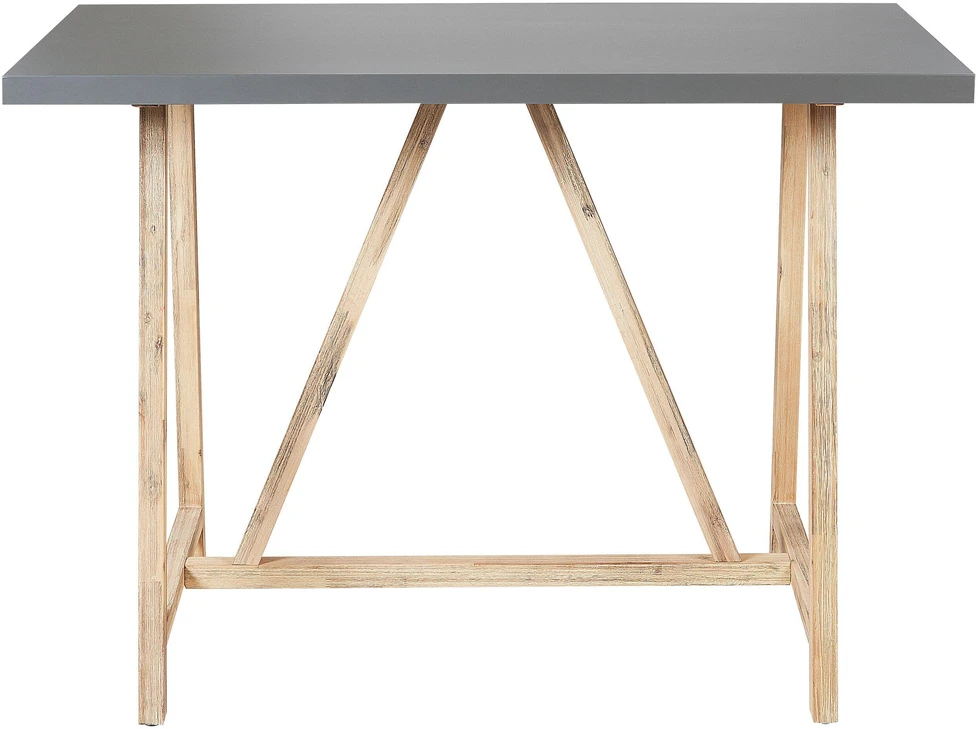 Beliani Sodo baro stalas TALAMONE 140 cm 70 cm pilkas