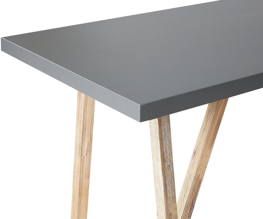 Beliani Sodo baro stalas TALAMONE 140 cm 70 cm pilkas