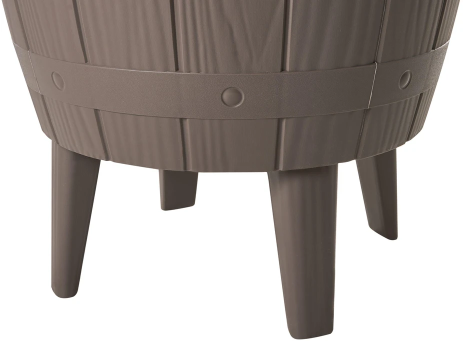 Beliani Sodo baro staliukas su šaldomąja funkcija SILG 49 cm 49 cm smėlio pilkumo