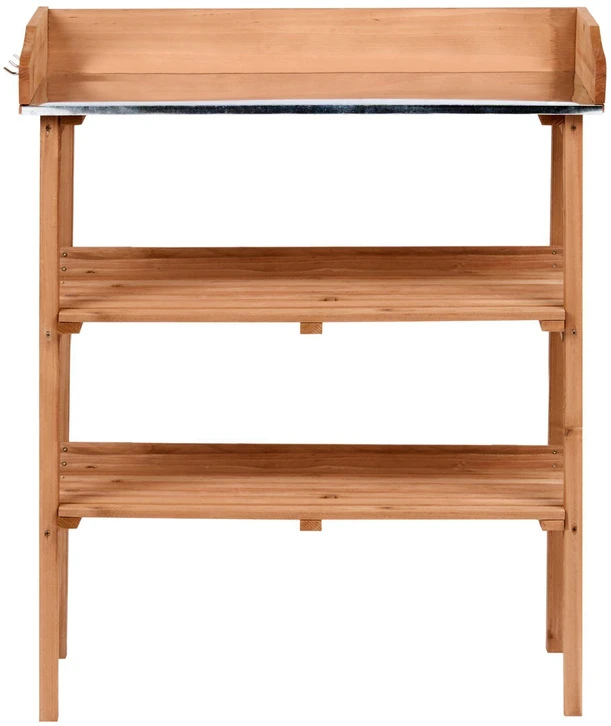 Beliani Sodo darbastalis ROSAZZA, eglės mediena, 92 cm x 76 cm, šviesiai rudas