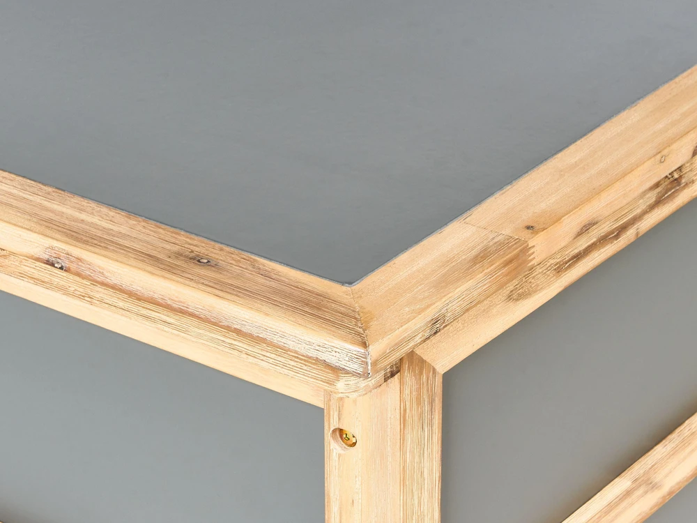 Beliani Sodo dėžė ACATE 121 cm 72 cm pilka