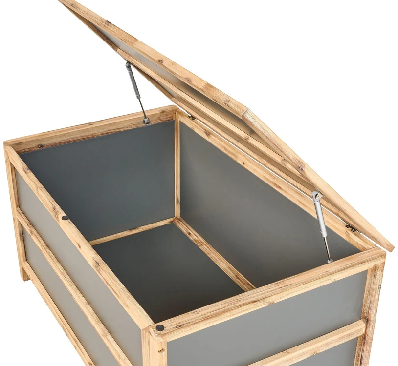 Beliani Sodo dėžė ACATE 121 cm 72 cm pilka