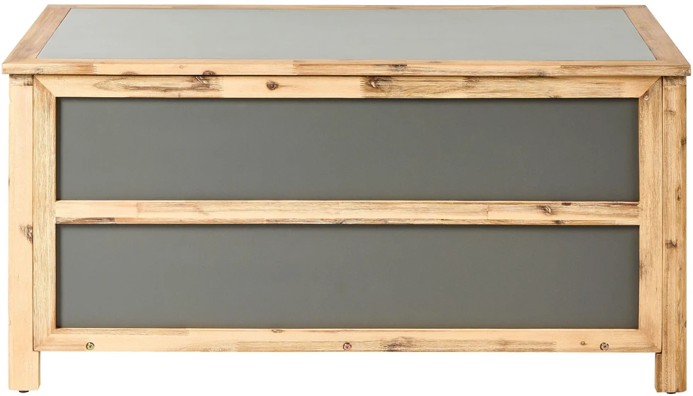 Beliani Sodo dėžė ACATE 121 cm 72 cm pilka