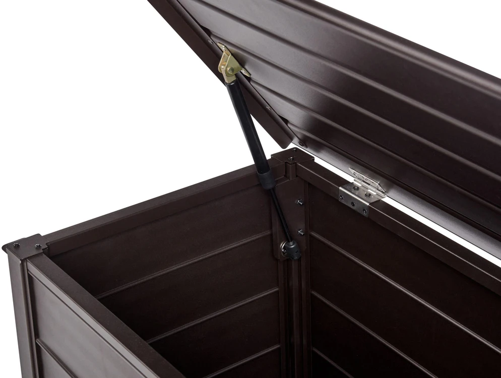 Beliani Sodo dėžė CAMPALTO 113 cm 50 cm tamsiai ruda