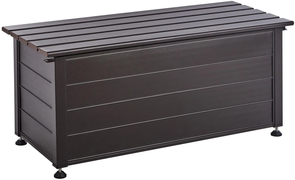 Beliani Sodo dėžė CAMPALTO 113 cm 50 cm tamsiai ruda