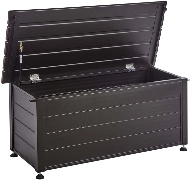 Beliani Sodo dėžė CAMPALTO 113 cm 50 cm tamsiai ruda