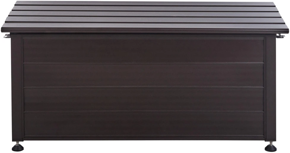 Beliani Sodo dėžė CAMPALTO 113 cm 50 cm tamsiai ruda