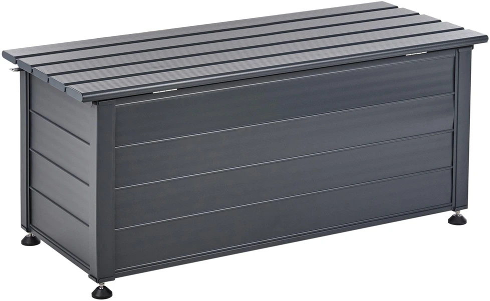 Beliani Sodo dėžė CAMPALTO 113 cm 50 cm tamsiai pilka