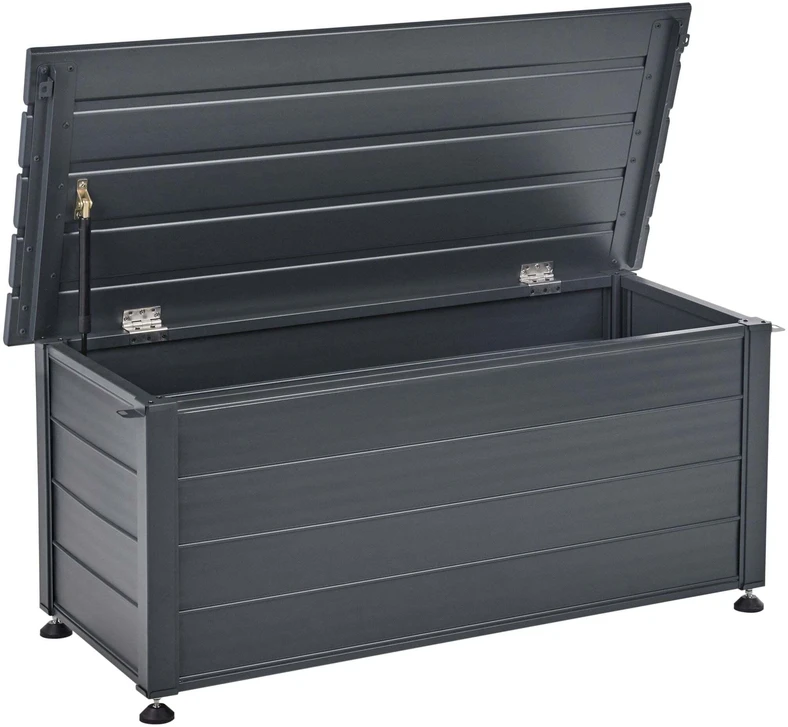 Beliani Sodo dėžė CAMPALTO 113 cm 50 cm tamsiai pilka