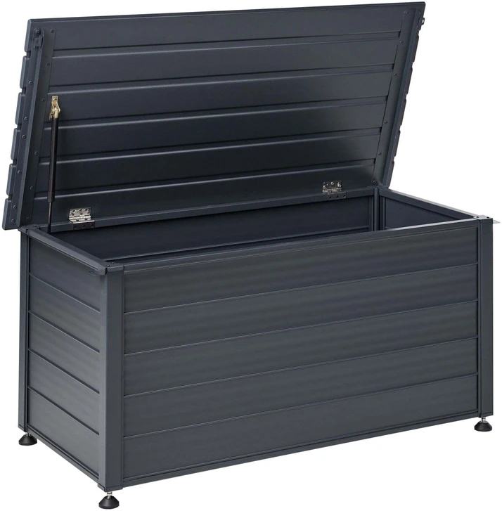 Beliani Sodo dėžė CAMPALTO 123 cm 60 cm tamsiai pilka