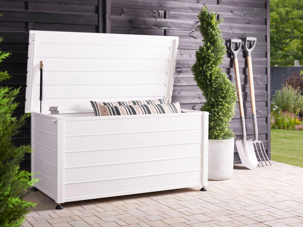 Beliani Sodo dėžė CAMPALTO 123 cm 60 cm balta