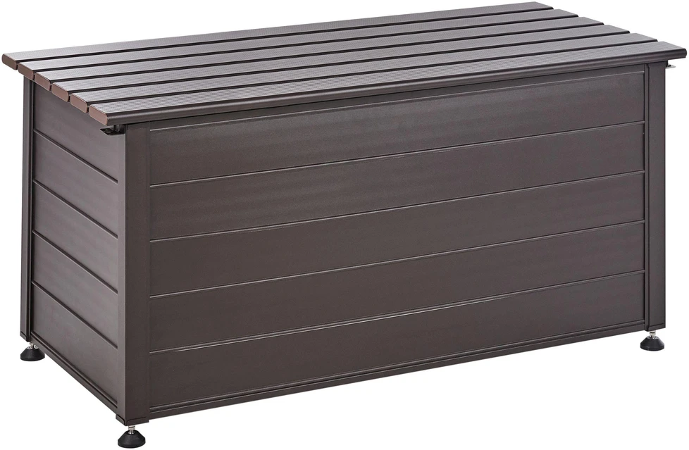 Beliani Sodo dėžė CAMPALTO 123 cm 60 cm tamsiai ruda