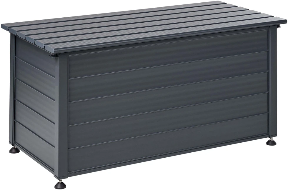 Beliani Sodo dėžė CAMPALTO 123 cm 60 cm tamsiai pilka