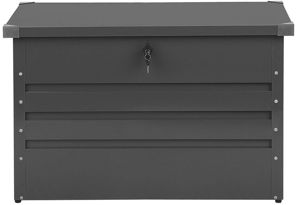 Beliani Sodo dėžė CEBROSA 100 cm 62 cm, grafito spalvos