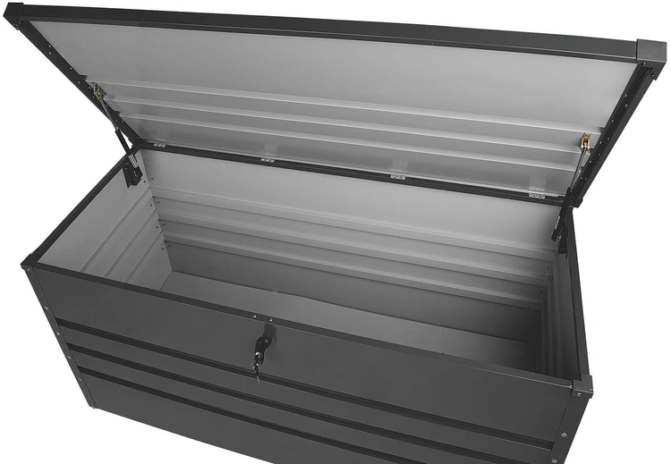 Beliani Sodo dėžė CEBROSA 132 cm 62 cm pilka