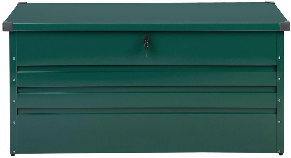 Beliani Sodo dėžė CEBROSA 132 cm 62 cm tamsiai žalia