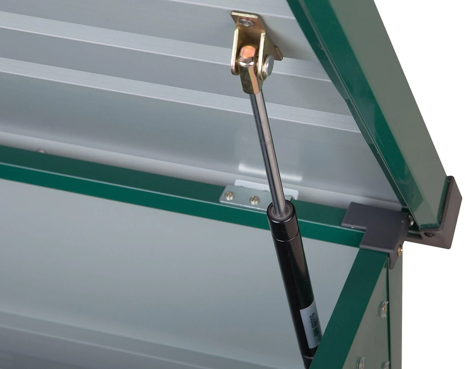 Beliani Sodo dėžė CEBROSA 132 cm 62 cm tamsiai žalia