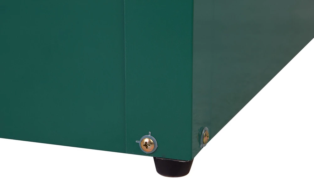 Beliani Sodo dėžė CEBROSA 132 cm 62 cm tamsiai žalia