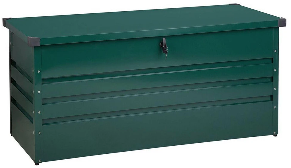 Beliani Sodo dėžė CEBROSA 132 cm 62 cm tamsiai žalia