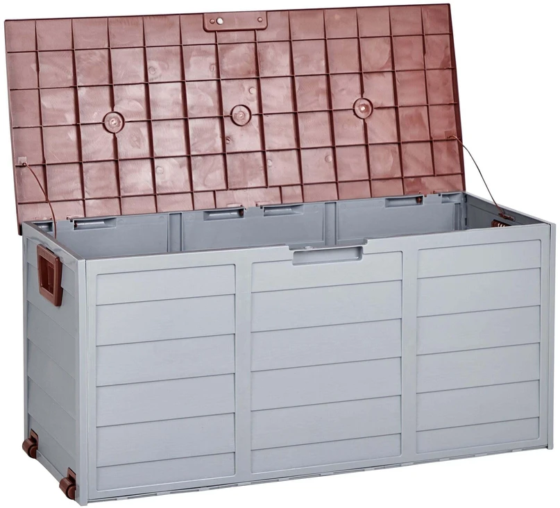 Beliani Sodo dėžė LOCARNO 112 cm 50 cm ruda