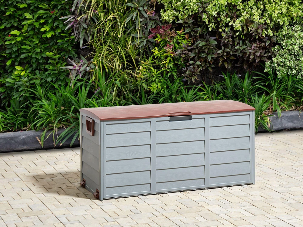 Beliani Sodo dėžė LOCARNO 112 cm 50 cm ruda