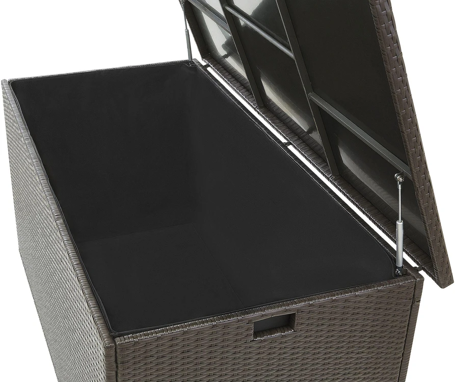 Beliani Sodo dėžė MODENA 155 cm 75 cm technorotangas, ruda