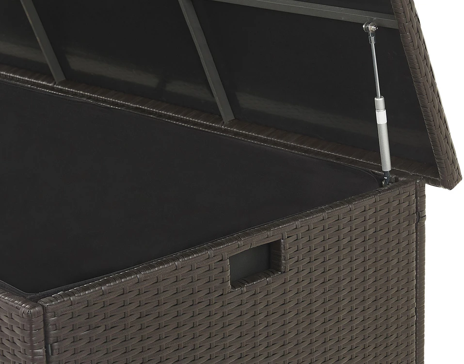 Beliani Sodo dėžė MODENA 155 cm 75 cm technorotangas, ruda