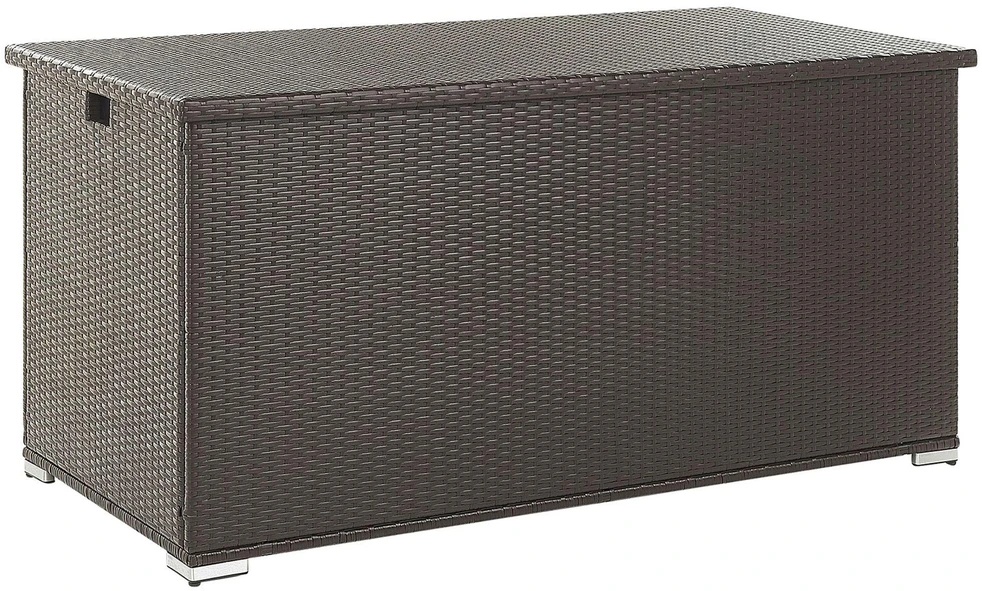 Beliani Sodo dėžė MODENA 155 cm 75 cm technorotangas, ruda