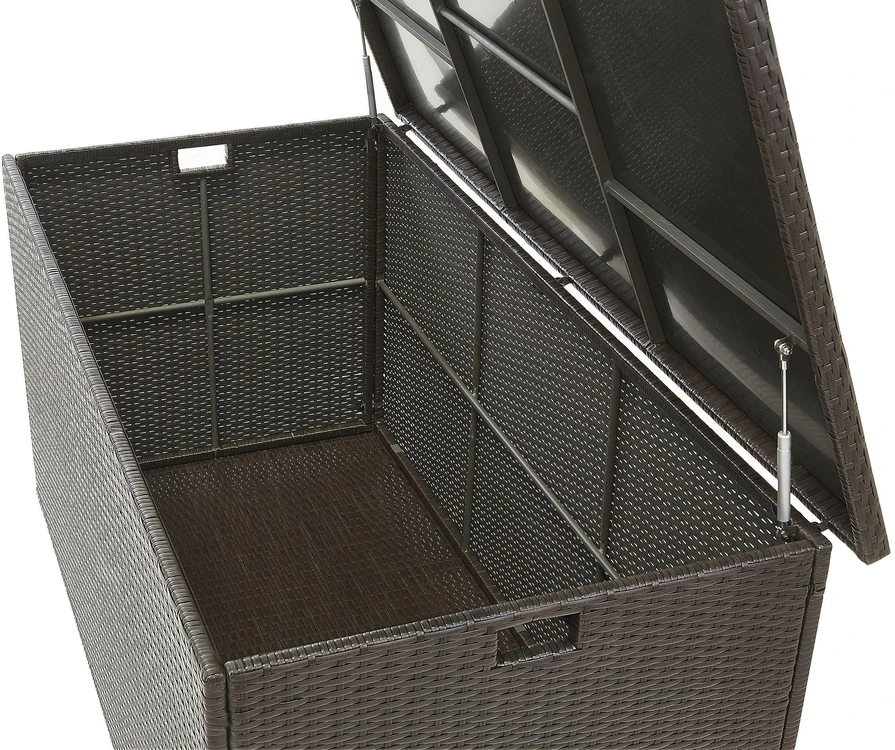 Beliani Sodo dėžė MODENA 155 cm 75 cm technorotangas, ruda