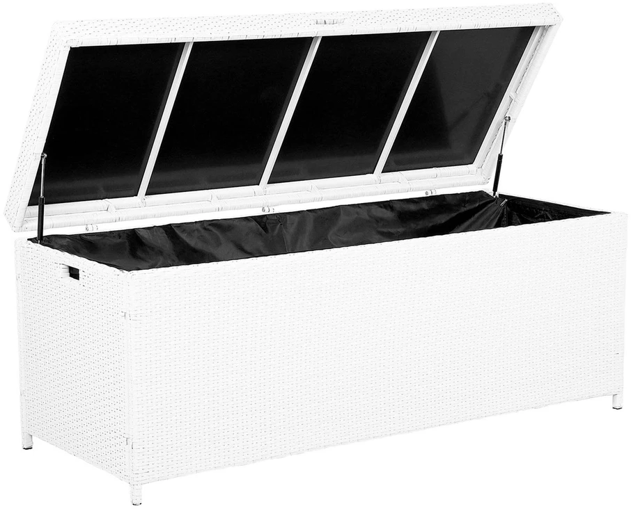 Beliani Sodo dėžė MODENA 158 cm 63 cm balta