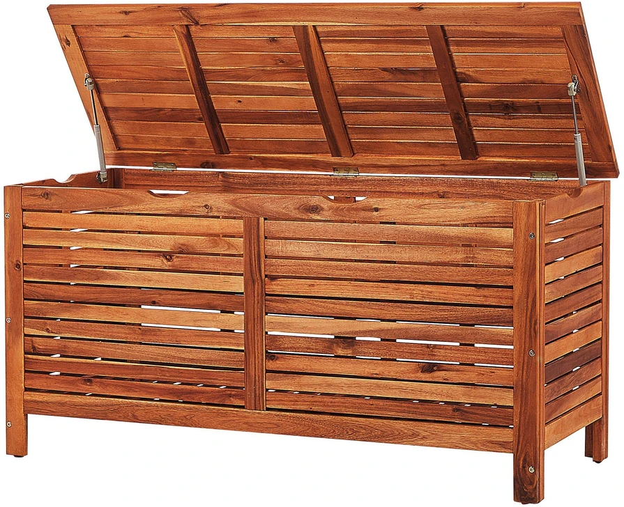 Beliani Sodo dėžė RIVIERA 130 cm 48 cm, ruda